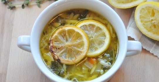 Куриный суп с лимоном