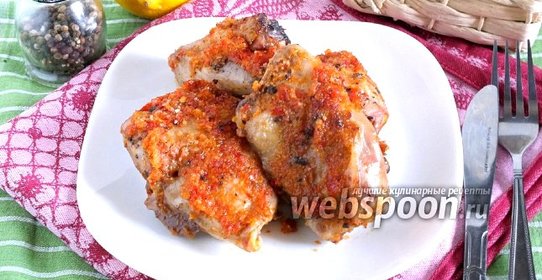 Курица, запечённая в луково-перечном пюре