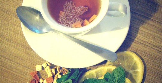 Ароматный чай с мятой и апельсиновыми корочками