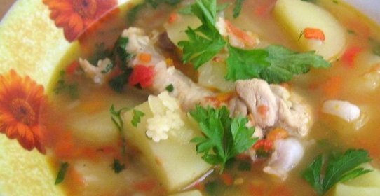 Куриный суп с болгарским перцем