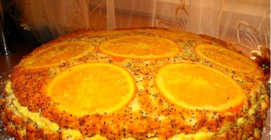 Торт апельсиновый с маком