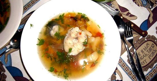 Рыбный суп с тыквой
