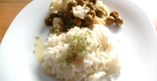 Рис с овощным салатом