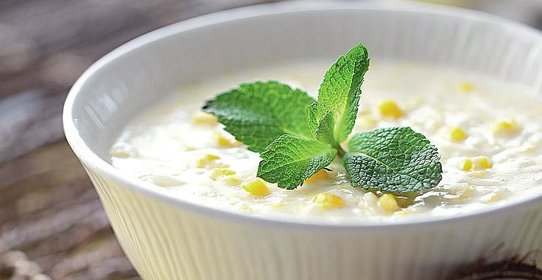 Десертный суп из кукурузы с кокосовым молоком
