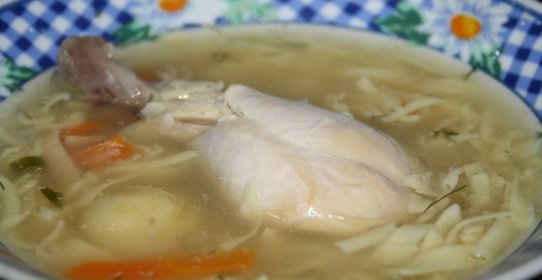 Уютный куриный суп с молодым картофелем (без поджарки)
