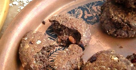 Имбирное печенье из льняной муки с овсянкой