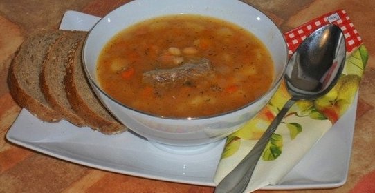 Суп с фасолью и говядиной