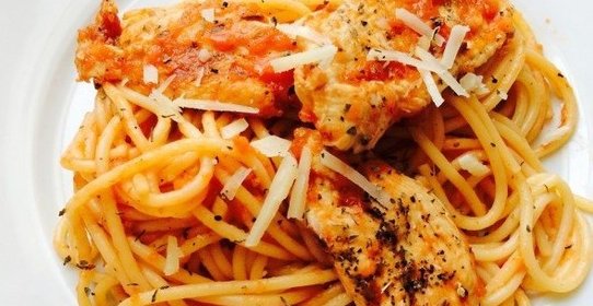 Соус с курицей для спагетти