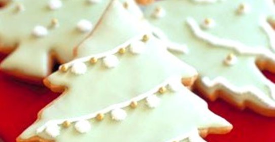 Рождественское ванильное печенье в сахарной глазури