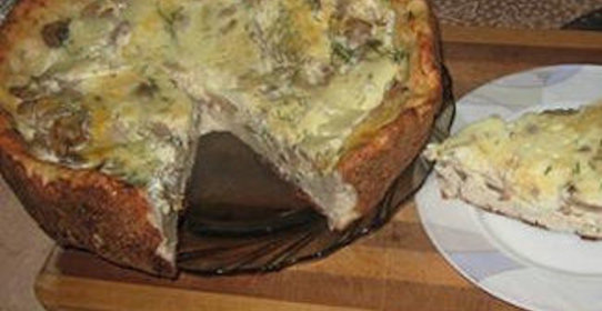 Пицца а-ля Кур или грибное лукошко