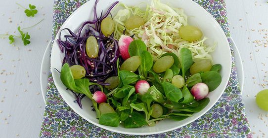 Капустный салат с виноградом