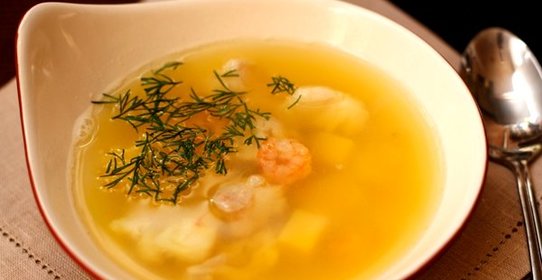 Рыбный суп из филе трески