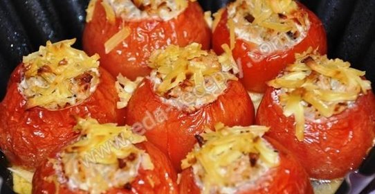 Фаршированные помидоры с мясом луком и рисом