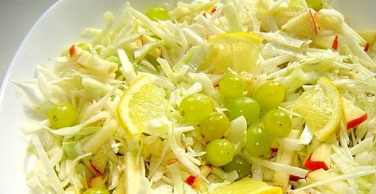 Постный салат с капустой