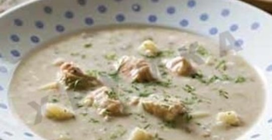 Молочный суп из горбуши
