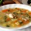 Куриный суп с манкой и зеленым горошком