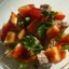 Салат с тунцом, фасолью и овощами