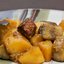 Тушенная утка с баклажанами и картофелем