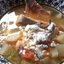Копченый рыбный суп с грушей, репой и горгонзолой
