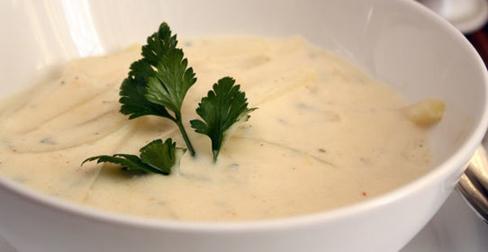 Сырный суп с кольраби