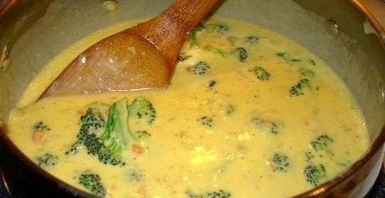 Сырный суп с овощами