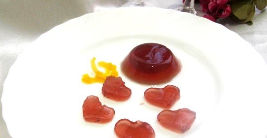 Желе из красного вина