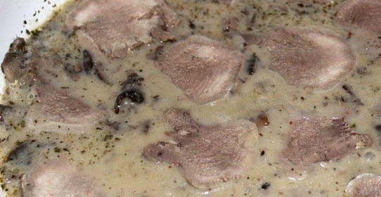 Язык с грибами