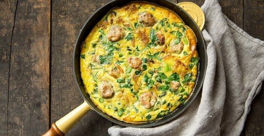 Фриттата со спаржей