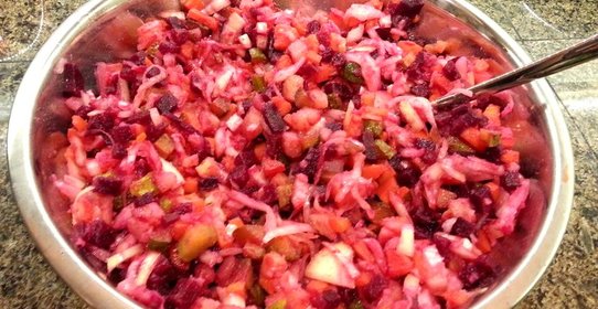 Винегрет с квашеной капустой