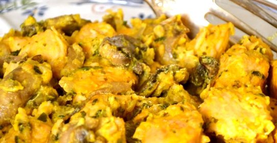 Индейка кусочками на сковороде