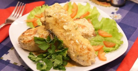 Рулетики из грудок куриных