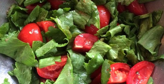 Индийский салат качамбер с кресс-салатом