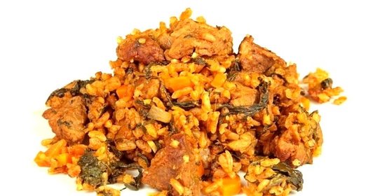 Рис с мясом и овощами на пару