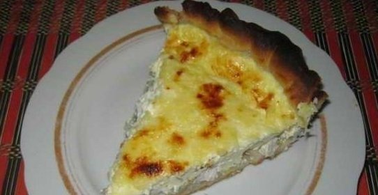 Открытый пирог с курицей