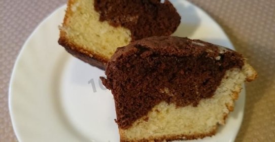 Мраморные кексы с шоколадом