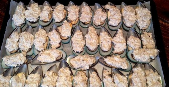 Мидии в духовке