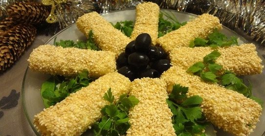 Рулетики из сыра с начинкой