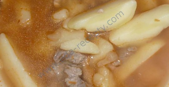 Картофельный соус с мясом