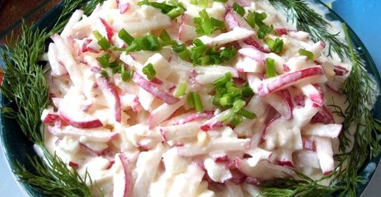 Салат из редиски с майонезом