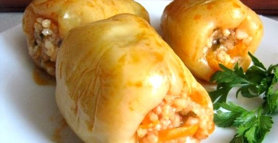 Перец, фаршированный грибами