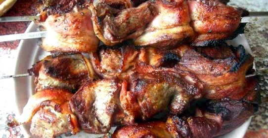 Шашлык в беконе