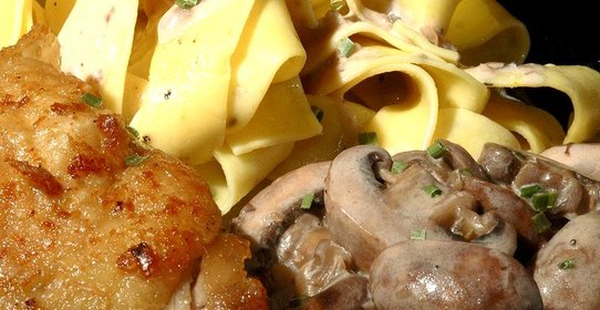 Курица с грибами в соусе Марсала