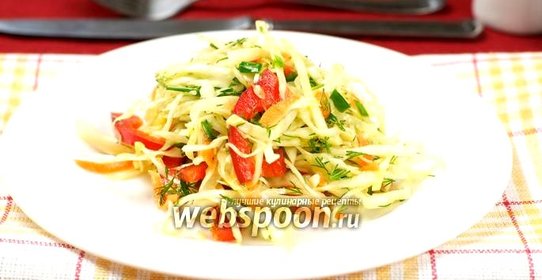 Салат из капусты и болгарского перца