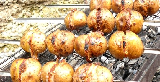 Шашлык из картофеля