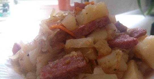 Картофель тушеный с овощами