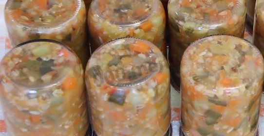 Рассольник на зиму с рисом в банках