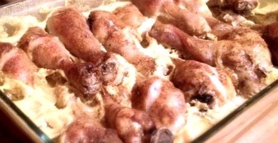 Куриные ножки в сливочном соусе