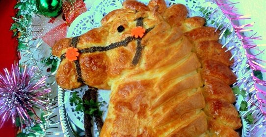 Пирог-кулебяка «Лошадка»