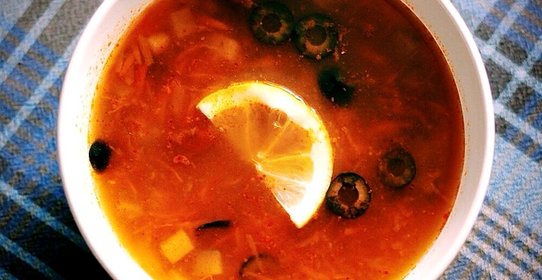 Солянка с опятами