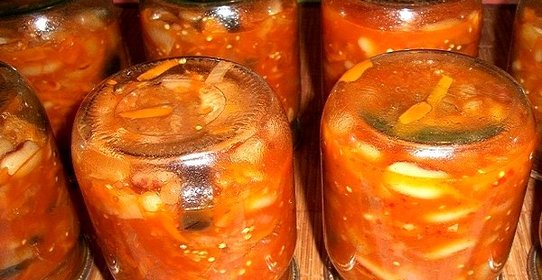 Салат с бобами на зиму